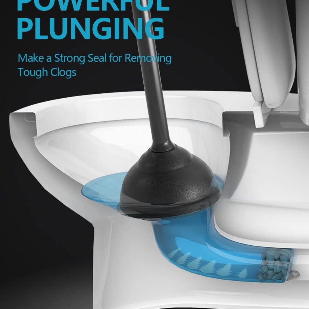 New Toilet Plunger with Holder
